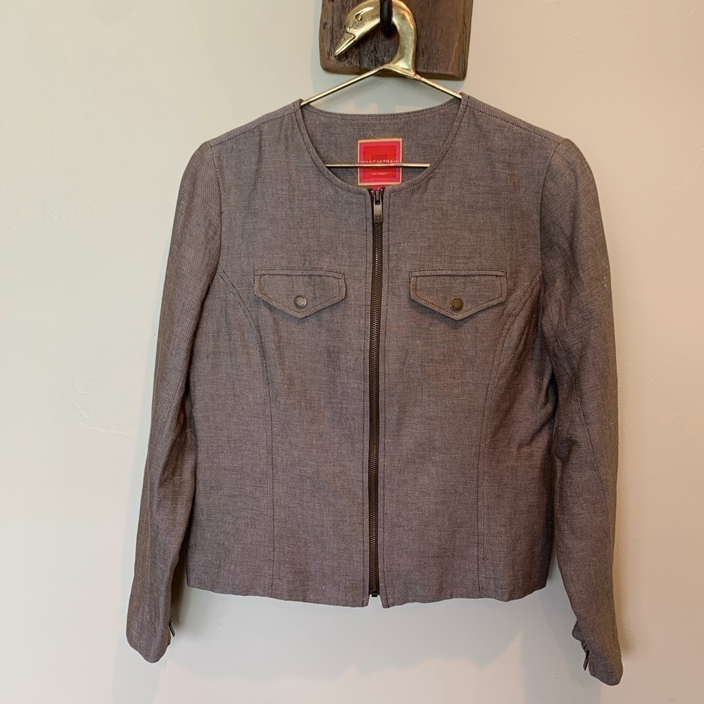 ISSAC MIZARAHI FOR TARGET BROWN JACKET